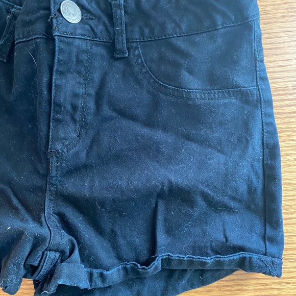 Black Denim Shorts, Youth size 9 - Picture 3 of 4